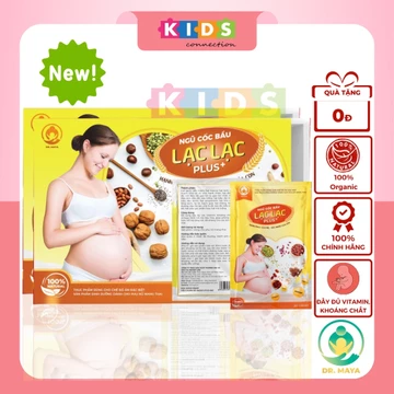 Combo 2 hộp ngũ cốc bầu, ngũ cốc siêu dinh dưỡng Lạc Lạc, có hạt Sachi siêu dinh dưỡng cho bé (hộp/30 gói/600g)