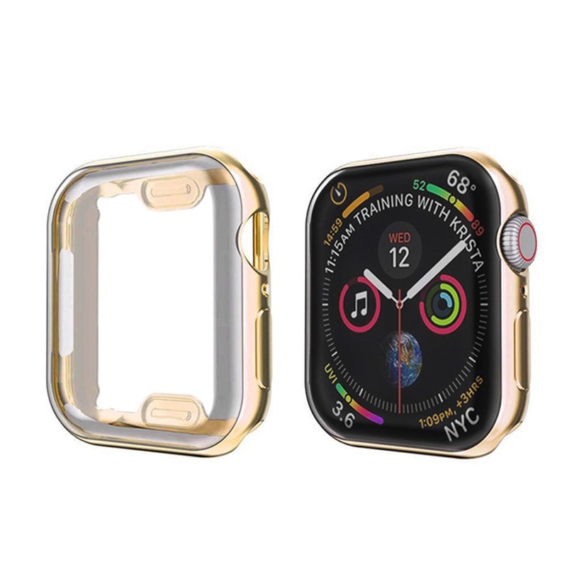 Dành Cho Apple Watch Series 10 46MM 9 8 7 6 SE 5 4 3 2 1 Cho iwatch 45MM 41MM 45 41 44 40 42 38 MM Ốp Lưng 360 Full case frame TPU soft cover