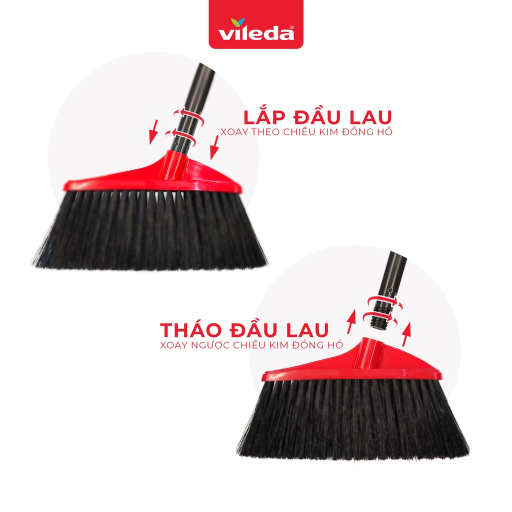 Ảnh Bộ chổi quét nhà kèm xẻng hốt VILEDA tay cầm dài, tháo lắp tiện lợi, tiết kiệm không gian 3