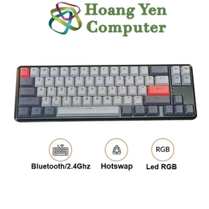 Bàn Phím Cơ Không Dây E-Dra EK368W V2 (Hotswap, E-dra Switch, Bluetooth 5.0, LED RGB) - BH 2 Năm Chính Hãng