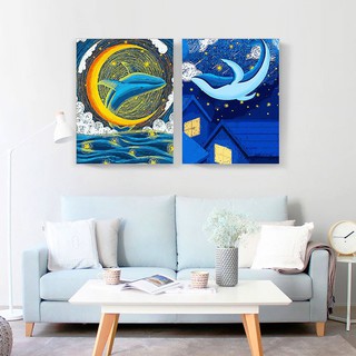 Tranh tô màu số hóa Madoca có khung 40x50cm kết hợp T999 và T1000