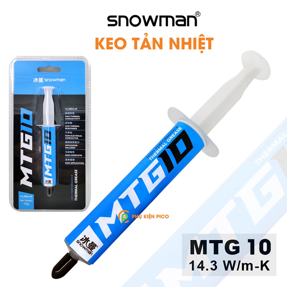 Keo tản nhiệt CPU 14.3W/mK Snowman MTG10 – MTG5 HoneyWell Kryonaut – kem tản nhiệt máy tính laptop Snowman MTG10