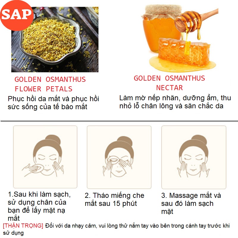 Combo Hộp 60 Miếng Mặt Nạ Mắt Bioaqua Giảm Thâm, Giảm Nhăn Mắt, Giảm Bọng Mắt Chống Lão Hoá