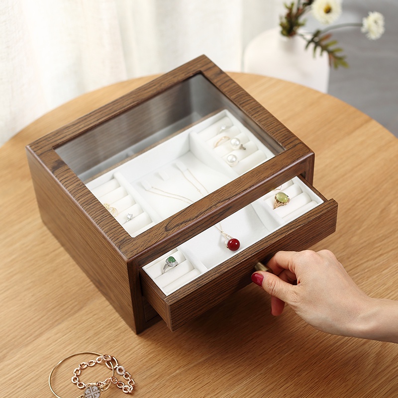 Hộp Gỗ Đựng Trang Sức Cỡ Lớn Có Ngăn Kéo Tiện Dụng