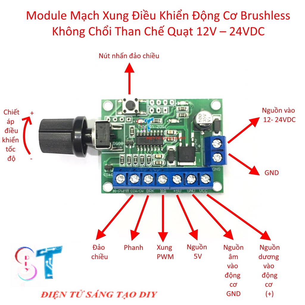 Module Mạch Xung Điều Khiển Động Cơ Brushless Không Chổi Than Chế Quạt ...