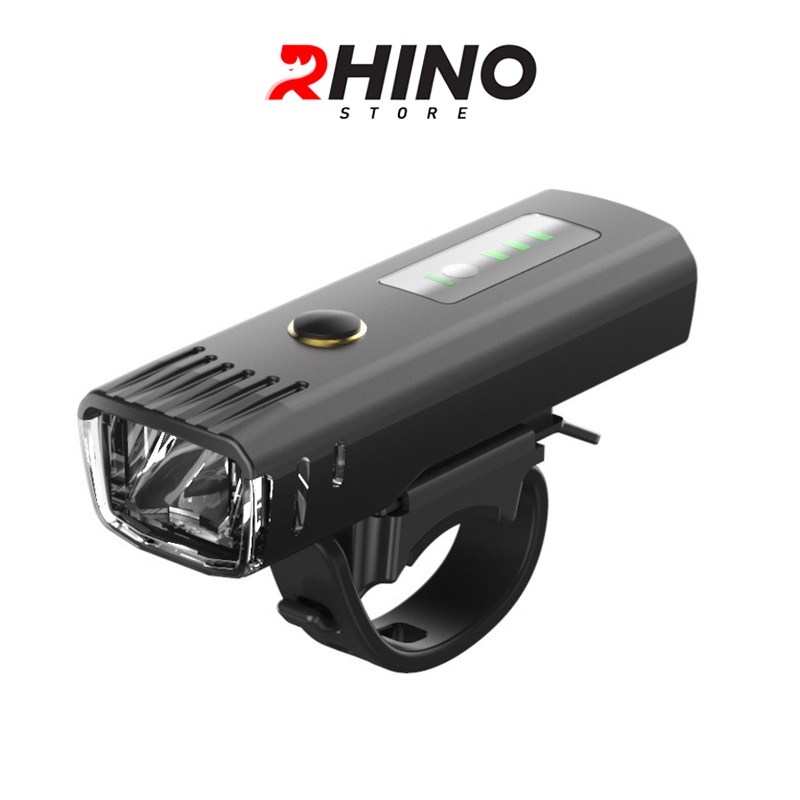 Đèn Pin xe đạp siêu sáng cảm biến thông minh, chống nước Rhino L101 pin sạc, hàng chính hãng