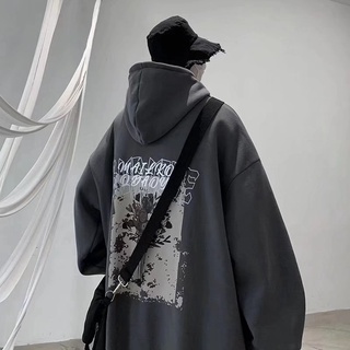 Áo Khoác Hoodie Tay Dài Dáng Rộng In Hình Phong Cảnh Mỹ Thời Trang Thu Đông Cho Cặp Đôi