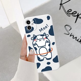 Ốp lưng iphone cạnh vuông bò sữa dành cho ip 6 đến 16promax - e18