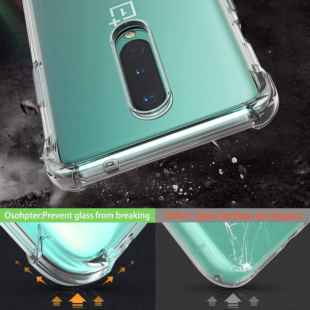 Ốp điện thoại trong suốt chống sốc thời trang cho OnePlus 9 Nord N10 N100 8T 8 7 7T Pro Nord 6T 5G