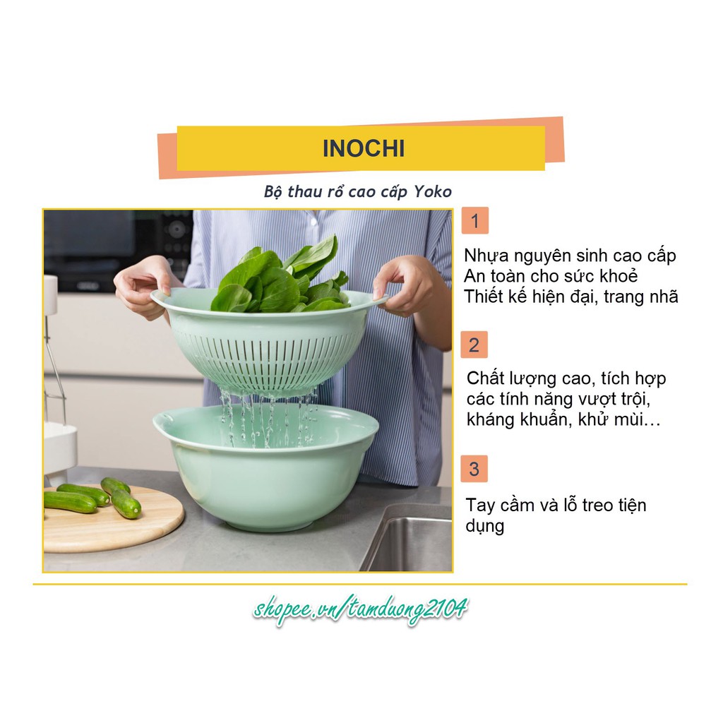Bộ thau rổ cao cấp Inochi (Yoko) | Shopee Việt Nam