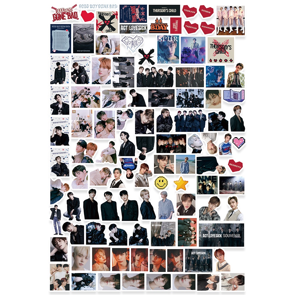 Set 102 Sticker Chống Thấm Nước Hình Thần Tượng TXT GOOD BOY GONE BAD Album