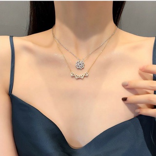 Dây chuyền vòng cổ cỏ bốn lá trái tim cao cấp không gỉ
