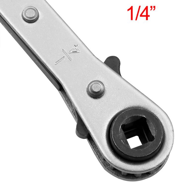 Cờ lê bánh cóc 2 đầu 3/ 16" 1/ 4" 5/ 16" 3/ 8" dành cho máy điều hòa không khí/ tủ lạnh