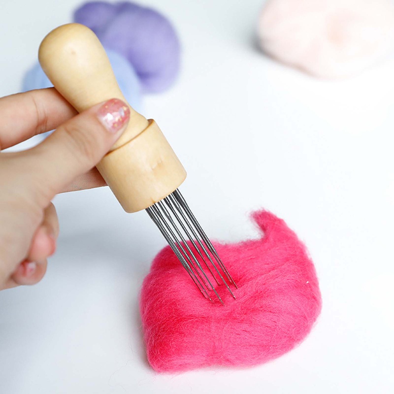 PPY DIY Nỉ Kim Với Tám Dụng Cụ Thủ Công Len Nỉ Stitch Punch Tay Cầm Chắc Chắn