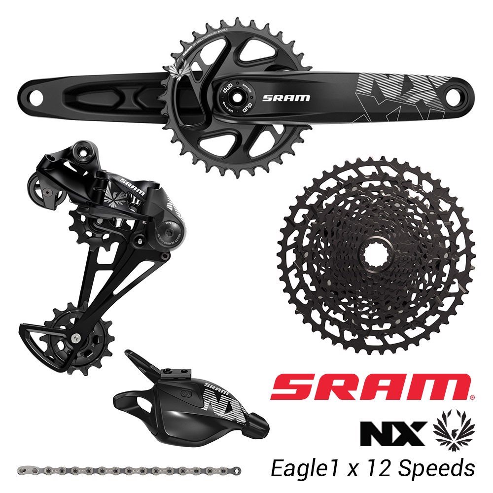 Group SRAM NX Eagle 1x12 Tốc Độ 36T 170Mm Líp 11-50T Dành Cho Dòng Xe MTB