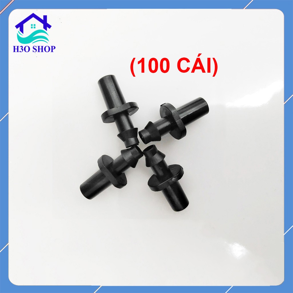Bịch 100 cái - Khởi thủy 6mm nối béc lỗ 6mm đầu trơn đầu ngạnh, khởi thủy 6li (chỉ nối béc phun có lỗ 6mm )