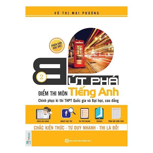 Ảnh Sách - Combo Bứt phá điểm thi môn tiếng Anh (Chinh phục kì thi THPTQG và Đại học, cao đẳng) Tập 1 + 2 2