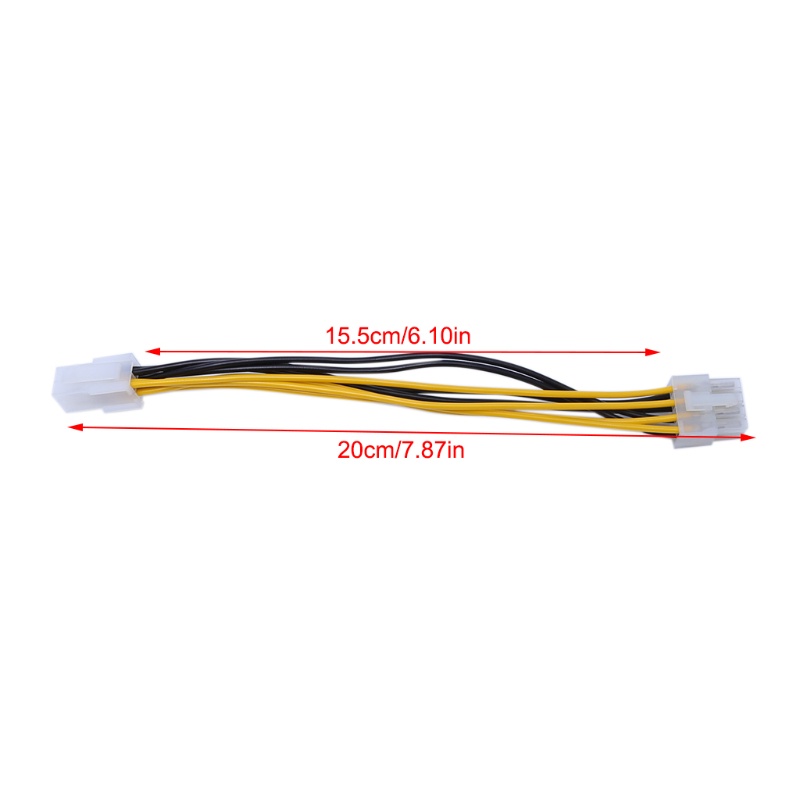 IOR ATX 4 chân sang 8 chân PC CPU Bộ chuyển đổi nguồn điện Cáp chuyển đổi 20cm 7 87in