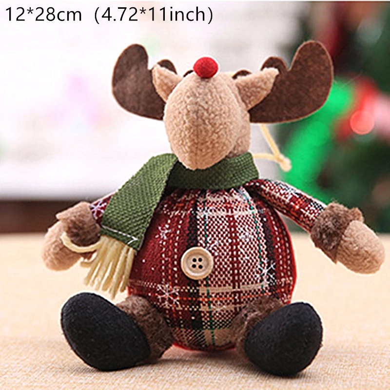 Búp Bê Hình Ông Già Noel / Người Tuyết / Tuần Lộc Trang Trí Cây Thông Giáng Sinh