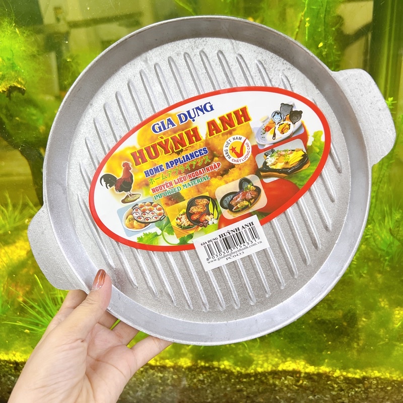 Chảo nhôm, chảo gang  nướng thịt ,làm bò sốt - chảo HUỲNH ANH