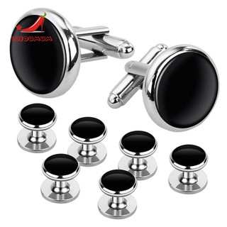Bộ khuy măng sét và đinh tán cho áo sơ mi Tuxedo 2 khuy măng sét và 6 đinh tán