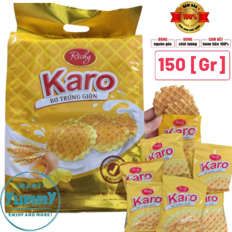 Bánh Karo Richy bơ trứng giòn 150 gram (10 cái), Bánh Karo Bơ Trứng ...