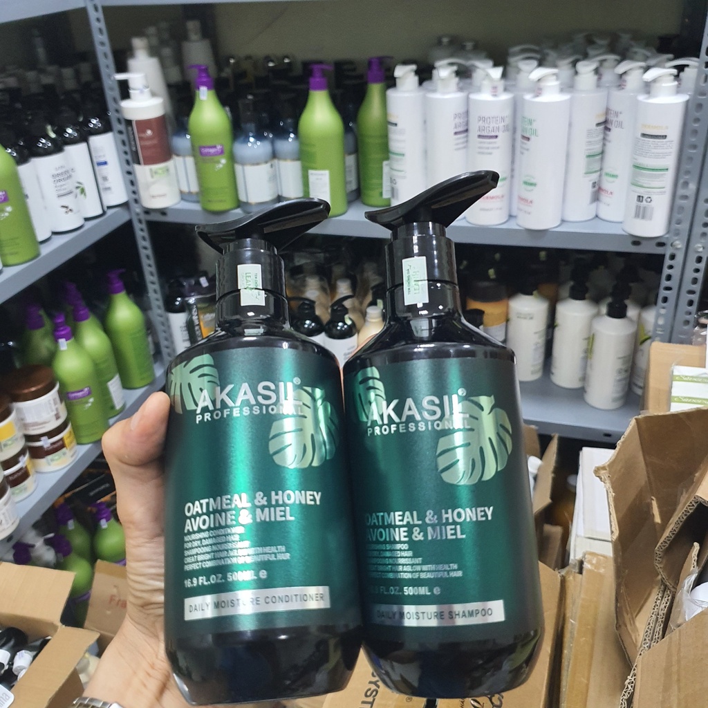 Cặp Dầu Gội Xả AKASIL 500ml/1000ml | Dưỡng Tóc Mềm Mượt, Hỗ Trợ Sạch Gàu Dầu.
