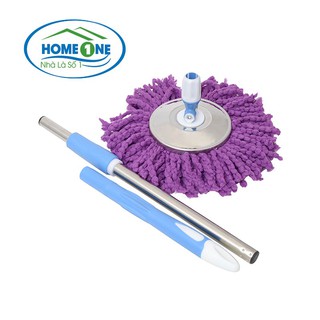 CÂY LAU NHÀ XOAY 360 ĐỘ THAY THẾ MÂM INOX THÂN DÀI 1M2 - MÀU NGẪU NHIÊN