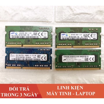 💥 Bộ nhớ trong 4Gb- RAM Laptop 4G PC3L DDR3 Bus 1600 MHz Đã qua sử dụng (Ram Laptop PC3L-4G tháo máy, đã qua sử dụng)