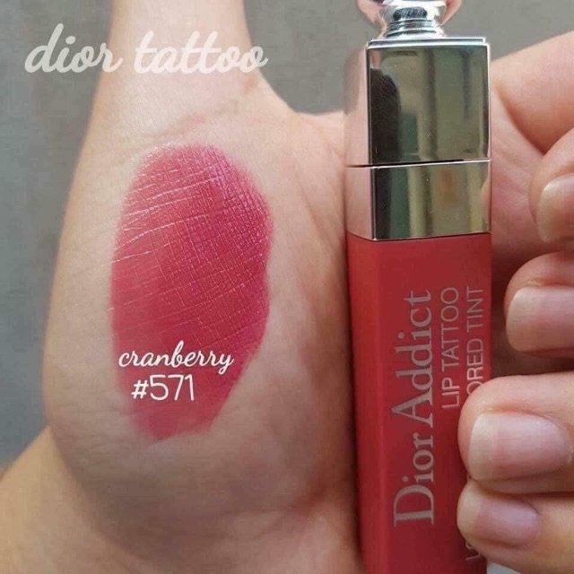 BAO CHECK Son Dior Lip Tatoo PHAP Cranberry 571 FULLBOX Shopee Vi t Nam