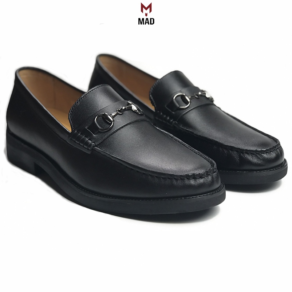 Giày lười tây công sở nam MAD horsebit loafer Black da bò cao cấp thời trang giá rẻ uy tín