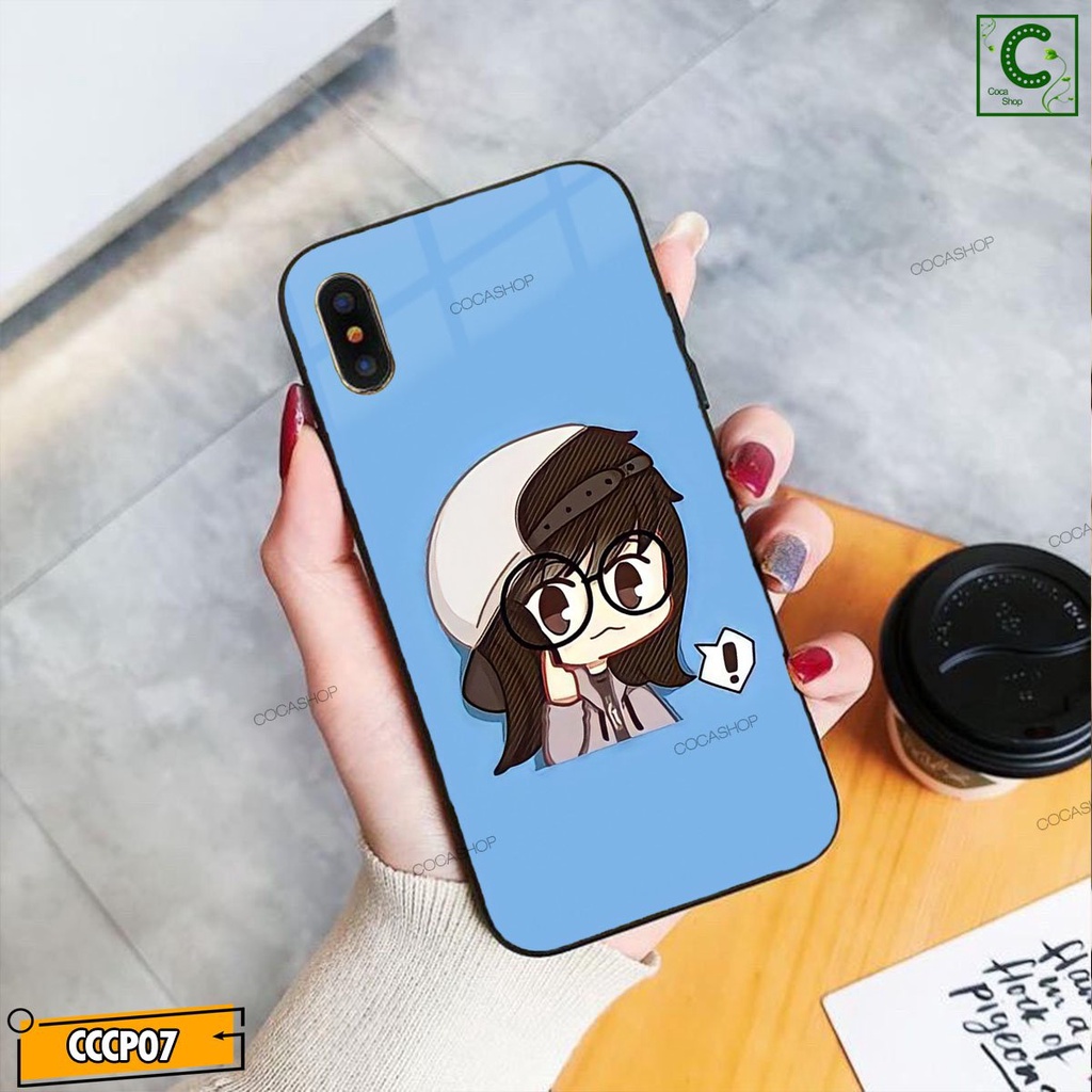 Ốp lưng iphone mặt kính in hình cực đẹp,sáng bóng- Cặp đôi tinh nghịch - 6/6plus/6s/6splus/7/7plus/8/8plus/x/.....