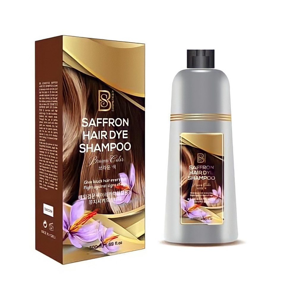 Dầu gội phủ bạc nhụy hoa nghệ tây (Saffron Hair Dye Shampoo Brown