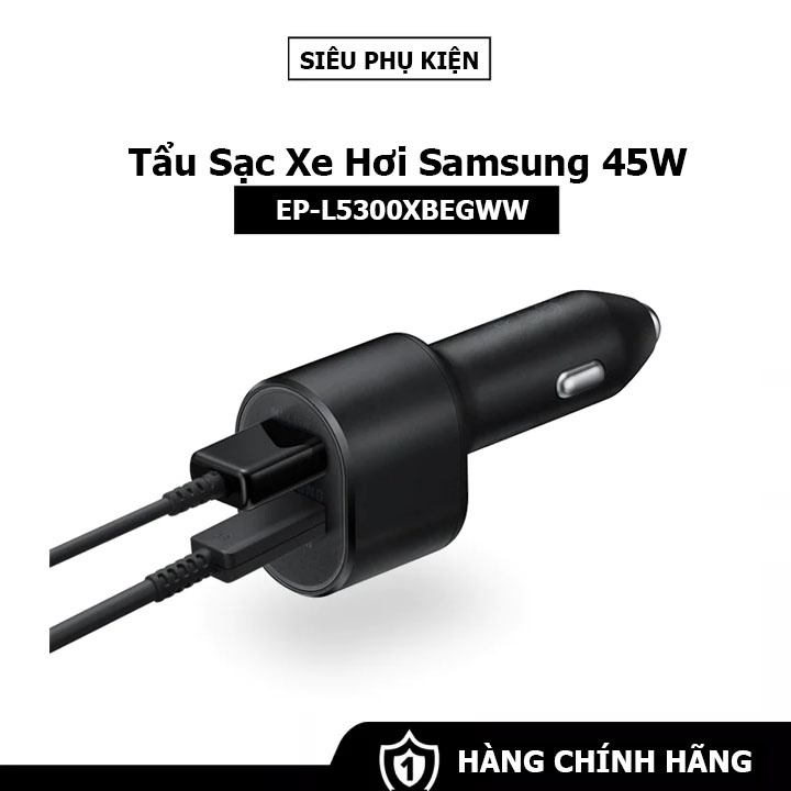 Tẩu sạc xe hơi 45w Samsung EP-L5300XBEGWW (Super Fast Dual) - Fullbox ...