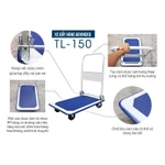 Xe đẩy hàng gấp gọn 4 bánh 150kg nhập khẩu ADVINDEQ TL-150, xe kéo hàng sàn thép bánh cao su chống ồn, bảo hành 1 năm — ảnh 6