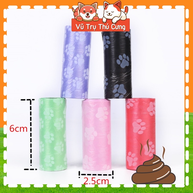 Cuộn túi nilong đựng phân Chó mèo size nhỏ