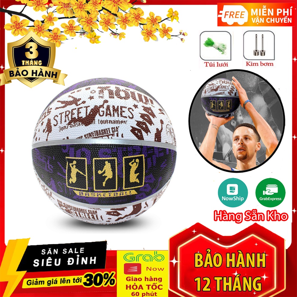 Bóng rổ NBA Graffiti size 7 (73-722Z) + Tặng kèm kim bơm bóng và túi lưới đựng bóng 💥Siêu HOT💥