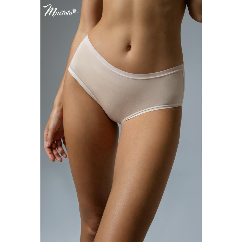 Quần Lót Nữ Trơn Airy Bamboo Kháng Khuẩn Lưng Vừa Thoải Mái Thoáng Mát Co Giãn Tốt Mustoto MQ51 spe