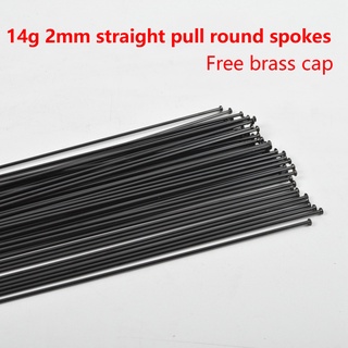 14G 2mm Đầu Thẳng Tròn Nói 190mm-305mm Xe Đạp Đường Bộ Xe Đạp Leo Núi Thẳng Nói 12 Chiếc dsNM