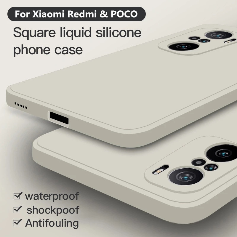 Ốp điện thoại dẻo khung vuông cho Xiaomi Poco C71 C65 F5 F4 M7 M6 M5 M5s M4 X8 X6 X5 X4 GT Pro Max 4G 5G 2026