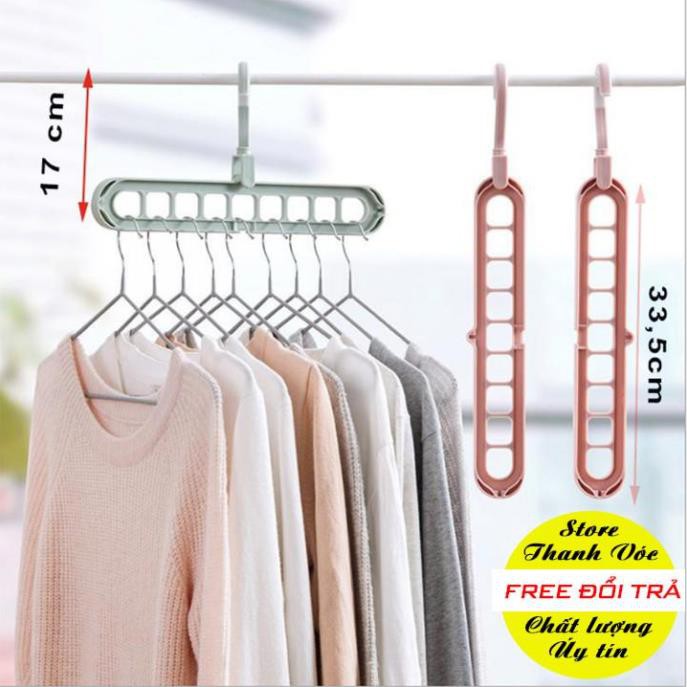 Móc treo quần áo thông minh 9 lỗ tiện lợi