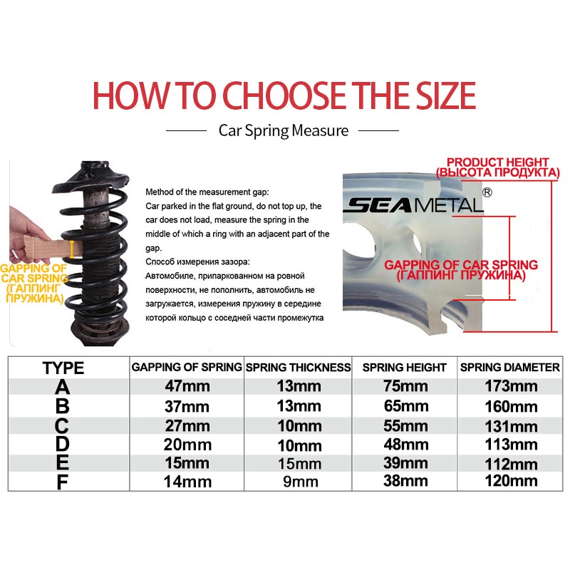 SEAMETAL Lò Xo Giảm Xóc Bằng Cao Su Chuyên Dụng Cho Xe Hơi