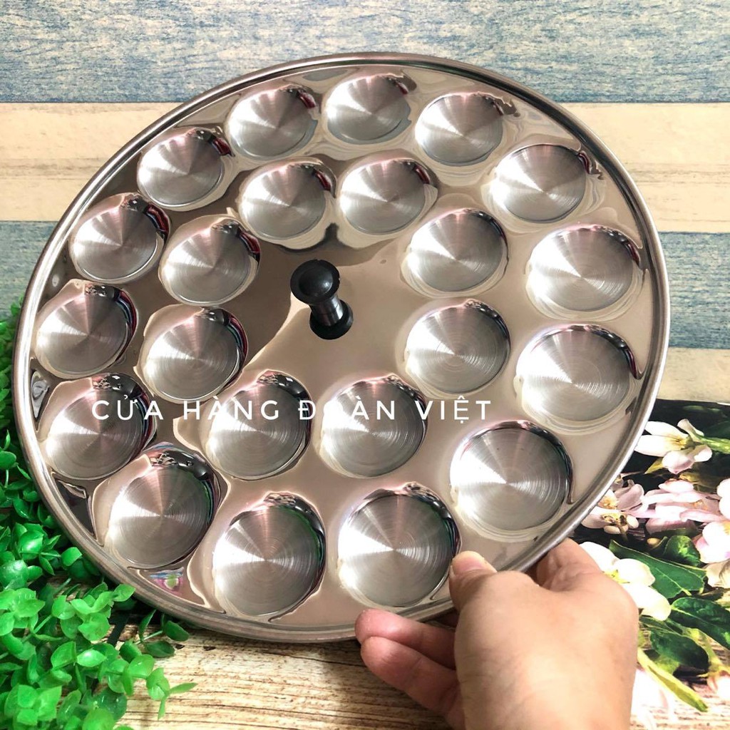 Khuôn Bánh Bèo - Inox tiện lợi có nút cầm chống nóng - Khuôn 22 Bánh ...
