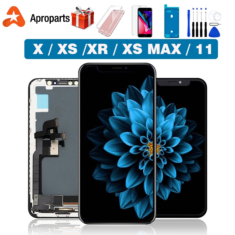 Màn Hình Cho iPhone X XR XS 11 12 13 14 15 16 Pro Max Mini Plus LCD Với 3D Bộ Số Hóa Màn Hình Cảm Ứng Lắp Ráp Thay Thế Hỗ Trợ Face ID