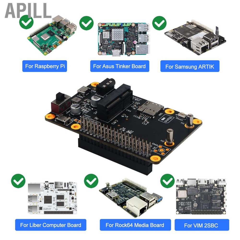 Apill Mũ đế 3G/4G LTE cho Raspberry Pi 4/3/2/B + Module Máy tính bảng sang USB kèm thẻ SIM