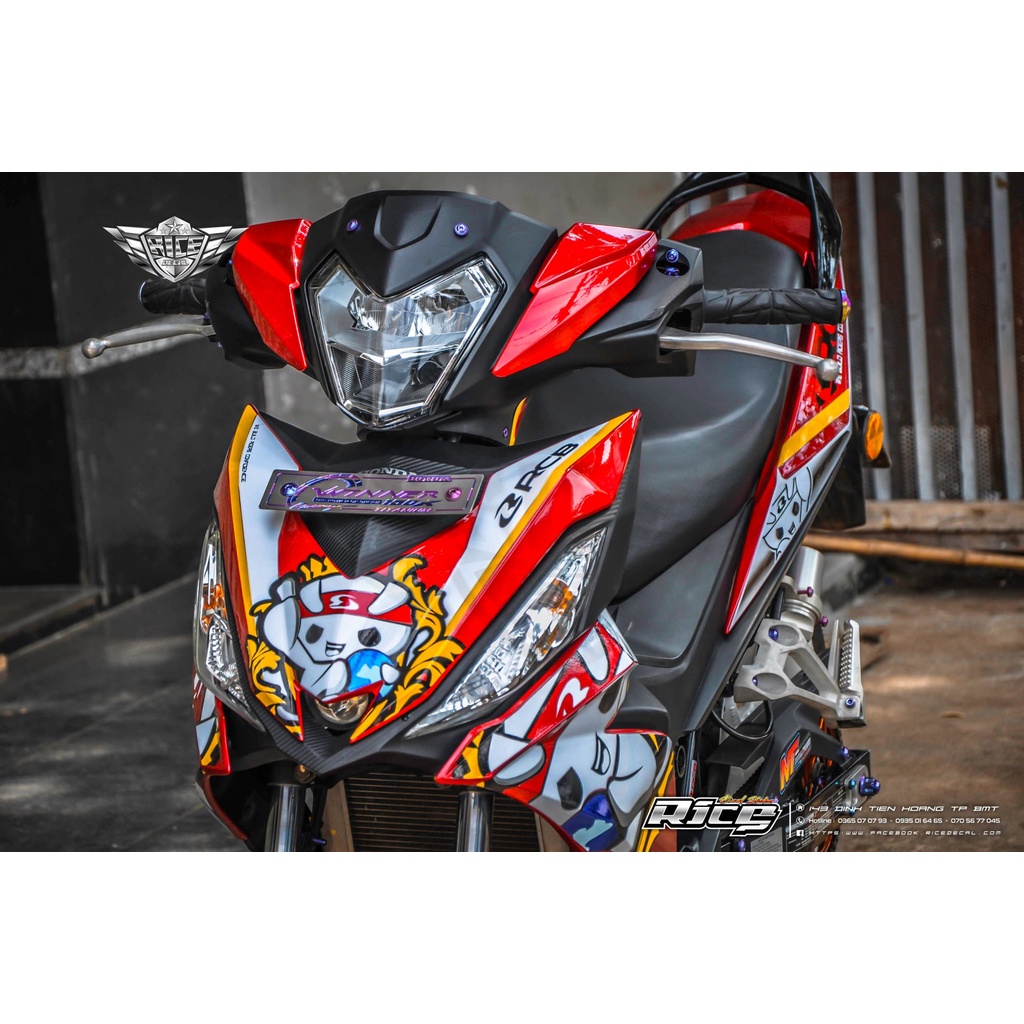 Tem Rời Dán Xe Winner V1 Mẫu RCB Racing Boy Đỏ Trắng Đen Cực Độc, Hàng ...