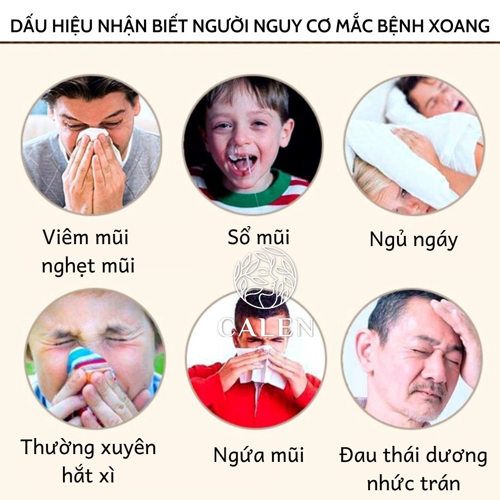 [Xoang mãn tính] Trà xoang mũi Calen giảm tình trạng dị ứng mũi,chảy nước mũi, sổ mũi, đau mũi, khó thở bịch 30 gói lọc