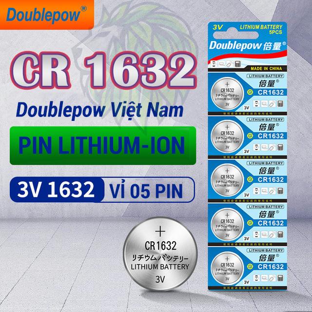 Pin nút CR1632 3V (Vỉ 5Pin) dung lượng cao Doublepow - Pin cút áo 1632 ...