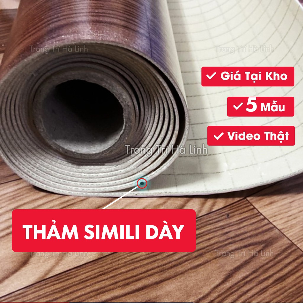 Simili lót sàn dày 1.6mm chống thấm nước , thảm nhựa trải sàn simili dán nền phòng khách phòng ngủ