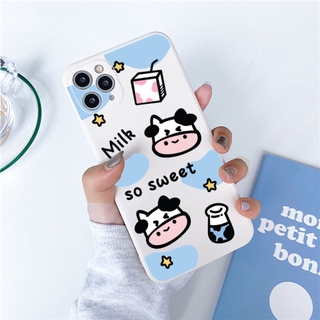 Ốp lưng iphone cạnh vuông bò sữa dành cho ip 6 đến 16promax - e18
